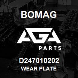 D247010202 Bomag Wear plate | AGA Parts