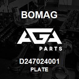 D247024001 Bomag Plate | AGA Parts