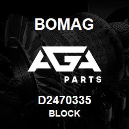 D2470335 Bomag Block | AGA Parts