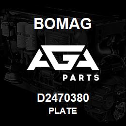 D2470380 Bomag Plate | AGA Parts