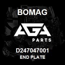 D247047001 Bomag End plate | AGA Parts