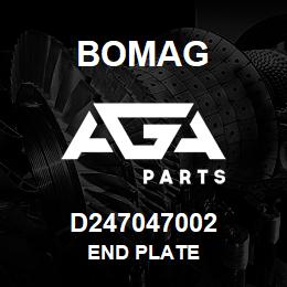 D247047002 Bomag End plate | AGA Parts