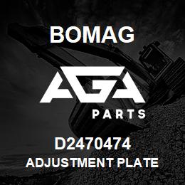 D2470474 Bomag Adjustment plate | AGA Parts