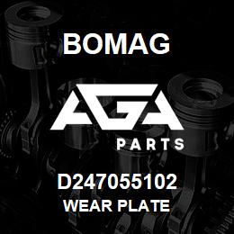 D247055102 Bomag Wear plate | AGA Parts