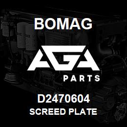 D2470604 Bomag Screed plate | AGA Parts