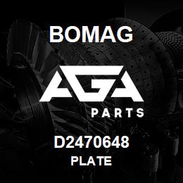 D2470648 Bomag Plate | AGA Parts