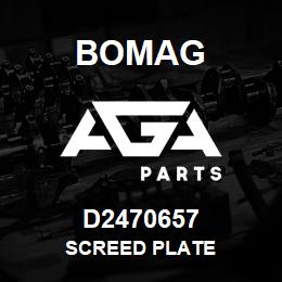 D2470657 Bomag Screed plate | AGA Parts