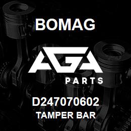 D247070602 Bomag Tamper bar | AGA Parts