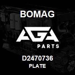 D2470736 Bomag Plate | AGA Parts