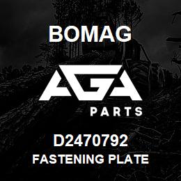 D2470792 Bomag Fastening plate | AGA Parts