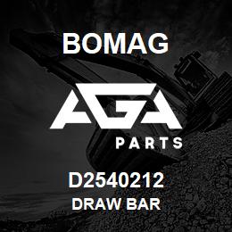 D2540212 Bomag Draw bar | AGA Parts