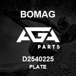 D2540225 Bomag Plate | AGA Parts