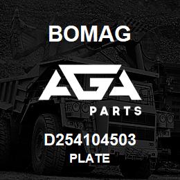 D254104503 Bomag Plate | AGA Parts