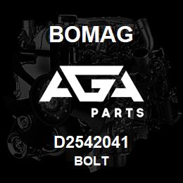 D2542041 Bomag Bolt | AGA Parts