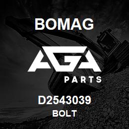 D2543039 Bomag Bolt | AGA Parts