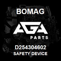 D254304602 Bomag Safety device | AGA Parts