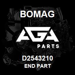 D2543210 Bomag End part | AGA Parts