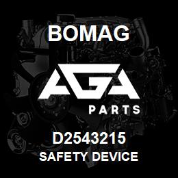 D2543215 Bomag Safety device | AGA Parts