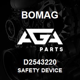 D2543220 Bomag Safety device | AGA Parts