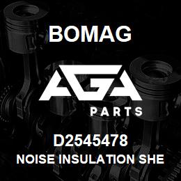 D2545478 Bomag Noise insulation sheet | AGA Parts