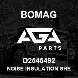 D2545492 Bomag Noise insulation sheet | AGA Parts