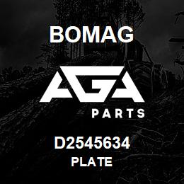 D2545634 Bomag Plate | AGA Parts