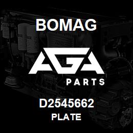 D2545662 Bomag Plate | AGA Parts