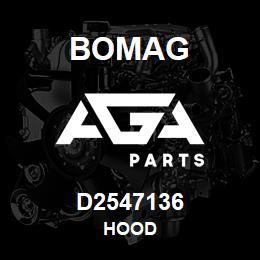 D2547136 Bomag Hood | AGA Parts