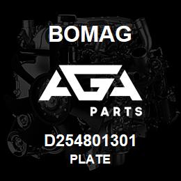 D254801301 Bomag Plate | AGA Parts