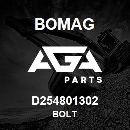 D254801302 Bomag Bolt | AGA Parts