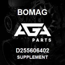 D255606402 Bomag Supplement | AGA Parts