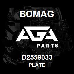 D2559033 Bomag Plate | AGA Parts