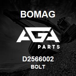 D2566002 Bomag Bolt | AGA Parts