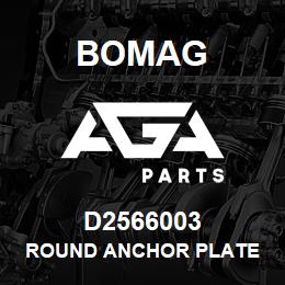 D2566003 Bomag Round anchor plate | AGA Parts