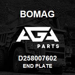 D258007602 Bomag End plate | AGA Parts