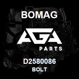 D2580086 Bomag Bolt | AGA Parts