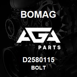 D2580115 Bomag Bolt | AGA Parts