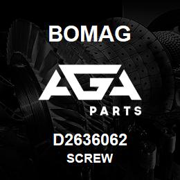 D2636062 Bomag Screw | AGA Parts