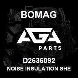 D2636092 Bomag Noise insulation sheet | AGA Parts