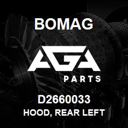D2660033 Bomag Hood, rear left | AGA Parts