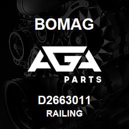 D2663011 Bomag Railing | AGA Parts