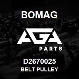 D2670025 Bomag Belt pulley | AGA Parts