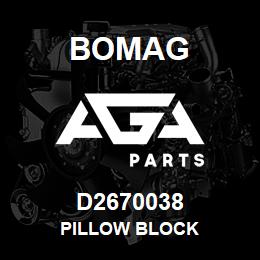 D2670038 Bomag Pillow block | AGA Parts