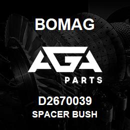 D2670039 Bomag Spacer bush | AGA Parts