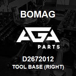 D2672012 Bomag Tool base (Right) | AGA Parts