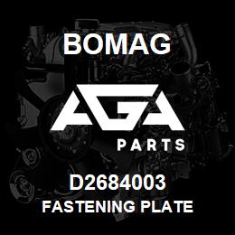 D2684003 Bomag Fastening plate | AGA Parts