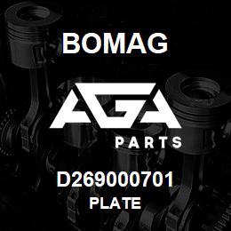 D269000701 Bomag Plate | AGA Parts