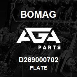 D269000702 Bomag Plate | AGA Parts