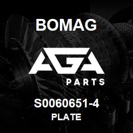 S0060651-4 Bomag Plate | AGA Parts