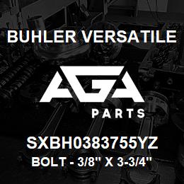 SXBH0383755YZ Buhler Versatile BOLT - 3/8" X 3-3/4" GR5 YZ | AGA Parts